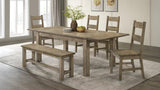 Cardova 51-inch Solid Wood Dining Bench - Vineyard Oak