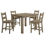 Cardova 5-Piece Counter Height Dining Table Set Vineyard Oak