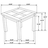 Cardova 5-Piece Counter Height Dining Table Set Vineyard Oak