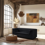 Cascade Loveseat - Modern Curved Arm Design with Deep Channel Tufting for Ultimate Comfort and Style