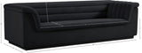 Cascade Boucle Fabric Sofa - Modern Elegance with Curved Arms and Deep Channel Tufting for Comfort