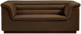 Cascade Loveseat - Modern Curved Arm Design with Deep Channel Tufting for Ultimate Comfort and Style