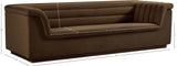 Cascade Boucle Fabric Sofa - Modern Elegance with Curved Arms and Deep Channel Tufting for Comfort