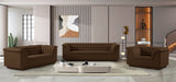 Cascade Boucle Fabric Sofa - Modern Elegance with Curved Arms and Deep Channel Tufting for Comfort