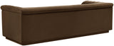 Cascade Boucle Fabric Sofa - Modern Elegance with Curved Arms and Deep Channel Tufting for Comfort