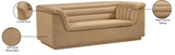 Cascade Loveseat - Modern Curved Arm Design with Deep Channel Tufting for Ultimate Comfort and Style