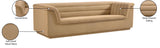 Cascade Boucle Fabric Sofa - Modern Elegance with Curved Arms and Deep Channel Tufting for Comfort