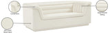 Cascade Loveseat - Modern Curved Arm Design with Deep Channel Tufting for Ultimate Comfort and Style