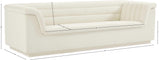 Cascade Boucle Fabric Sofa - Modern Elegance with Curved Arms and Deep Channel Tufting for Comfort