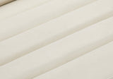 Cascade Boucle Fabric Sofa - Modern Elegance with Curved Arms and Deep Channel Tufting for Comfort