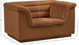 Cascade Chair - Modern Boucle Fabric Seating with Curved Arms and Deep Channel Tufting for Comfort