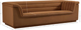 Cascade Boucle Fabric Sofa - Modern Elegance with Curved Arms and Deep Channel Tufting for Comfort