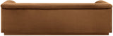 Cascade Boucle Fabric Sofa - Modern Elegance with Curved Arms and Deep Channel Tufting for Comfort