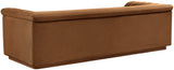 Cascade Boucle Fabric Sofa - Modern Elegance with Curved Arms and Deep Channel Tufting for Comfort