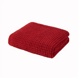 Wholesale Classic Waffle Knit 50x60" Chenille Throw, Red