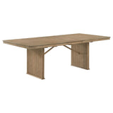 Adina 7-Piece Extension Dining Set Distressed Light Brown