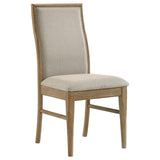 Adina 7-Piece Extension Dining Set Distressed Light Brown
