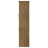 Adina 77-Inch Tall Display Cabinet – Distressed Light Brown