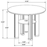 Ottowa 5-Piece Round Counter Height Dining Room Set – Brown