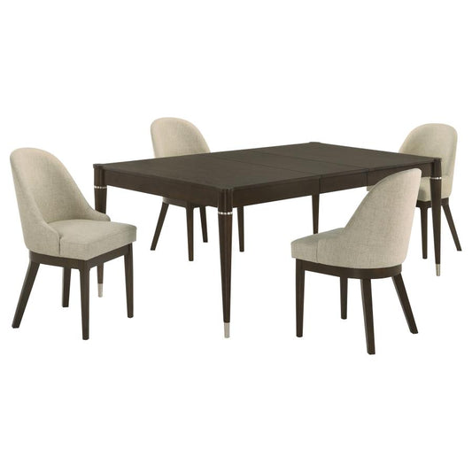 Reseda 5-Piece Rectangular Dining Set – Ash Brown