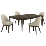 Reseda 5-Piece Rectangular Dining Set – Ash Brown