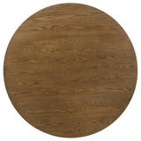 Franklin 54-inch Round Wood Pedestal Base Dining Table Dark Brown