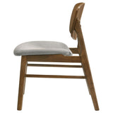 Benford Dining Side Chair Upholstered Seat Dark Brown (Set of 2)