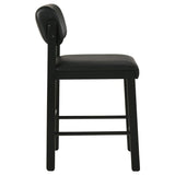 Kehoe Upholstered Counter Height Chair Black (Set of 2)