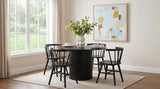 Hamlyn 5-Piece Round Wood Dining Set Black