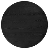 Hamlyn 47-inch Round Wood Dining Room Table Black