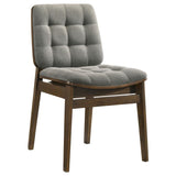Hamlyn 5-Piece Round Wood Dining Set Grey and Walnut