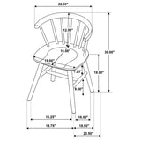 Hamlyn 5-Piece Round Wood Dining Set Walnut