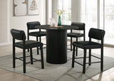 Hamlyn 43-inch Round Wood Counter Height Dining Table Black
