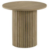Hamlyn 5-Piece Round Wood Counter Height Dining Set – Black and Natural Oak