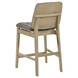 Hamlyn 5-Piece Round Wood Counter Height Dining Set – Grey and Natural Oak
