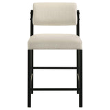 Kehoe Upholstered Counter Height Chair Cream and Black (Set of 2)