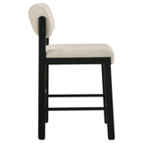 Kehoe Upholstered Counter Height Chair Cream and Black (Set of 2)
