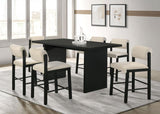 Kehoe Upholstered Counter Height Chair Cream and Black (Set of 2)