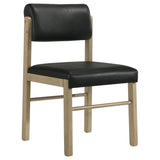 Strouse 5-Piece Dining Set – Black and Natural Oak