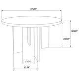 Strouse 5-Piece Dining Set – Cream and Natural Oak
