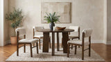 Strouse 5-Piece Dining Set Cream and Walnut