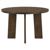 Strouse 47-inch Round Wood Dining Room Table Walnut