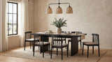 Decker 7-Piece 82-Inch Rectangular Dining Set – Wheat and Black