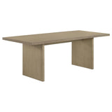 Decker 7-Piece 82-Inch Rectangular Dining Set Wheat and Natural Oak