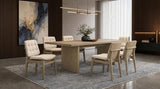 Decker 7-Piece 82-Inch Rectangular Dining Set – Cream and Natural Oak