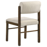 Decker 7-Piece 82-Inch Rectangular Dining Set Cream and Walnut