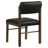 Decker 7-Piece 82-Inch Rectangular Dining Set Black and Walnut