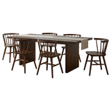 Decker 7-Piece 82-Inch Rectangular Dining Set Walnut