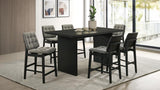 Decker 70-inch Rectangular Wood Counter Height Dining Table Black