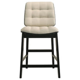 Redbridge Upholstered Counter Chair Cream and Black (Set of 2)